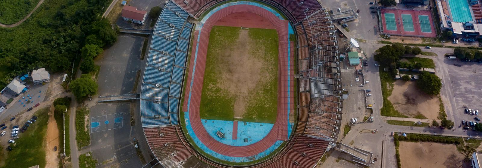 Aerial view of the National Stadium in Surulere, Lagos