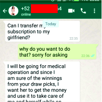 Mexican BetOnDraws subscriber So Sure Of Winning He Wants GF To Bet While He is Admitted In Hospital
