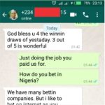 Nigerian Wins 3 draws in a day using BetOnDraws Full Time Draw Prediction tips